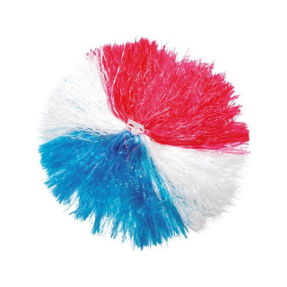 Pompon supporters tricolore bleu blanc rouge - Accessoire fête sportive