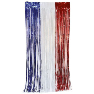 Rideau lametta bleu blanc rouge - Décoration salle et événement sportif