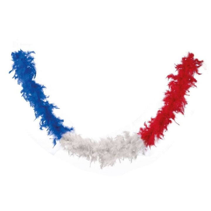 Boa supporters bleu blanc rouge - Accessoire fête Coupe du Monde foot