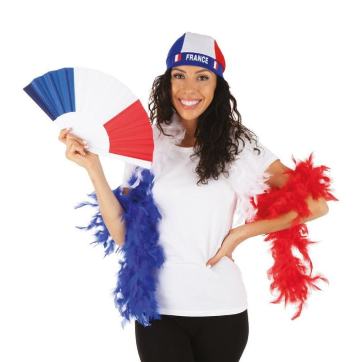 Boa supporters bleu blanc rouge - Accessoire fête Coupe du Monde foot