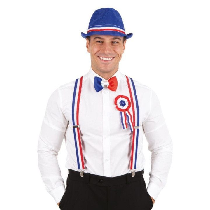 Bretelles bleu blanc rouge - Accessoire supporters