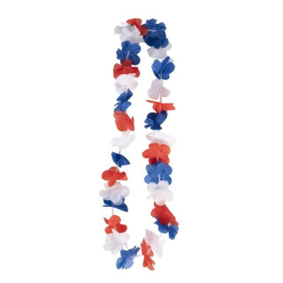 Collier hawaïen France bleu blanc rouge - Accessoire de supporters