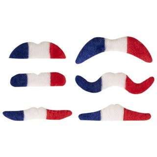 Moustaches France x6 - Accessoires supporters sportifs
