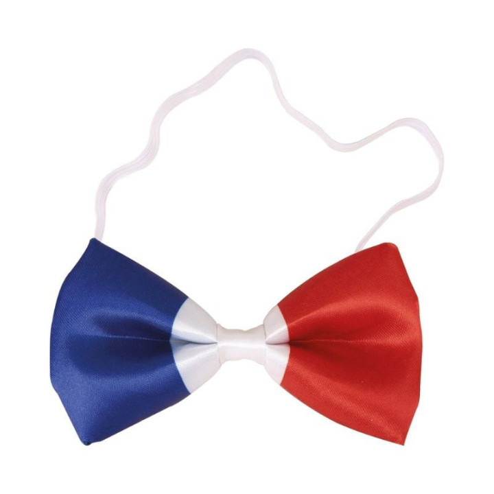 Nœud papillon bleu blanc rouge - Accessoire supporter Coupe du Monde