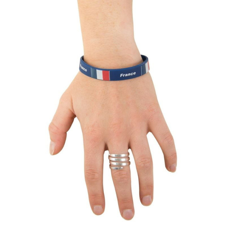 Bracelet souple bleu/blanc/rouge