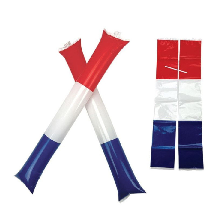 Clap clap supporters bleu blanc rouge x2 - Accessoire ambiance match foot