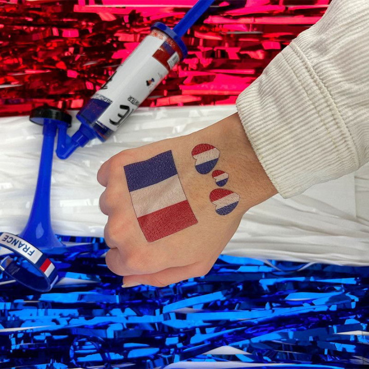 Tatouage éphémère France - Accessoire supporter Coupe du Monde