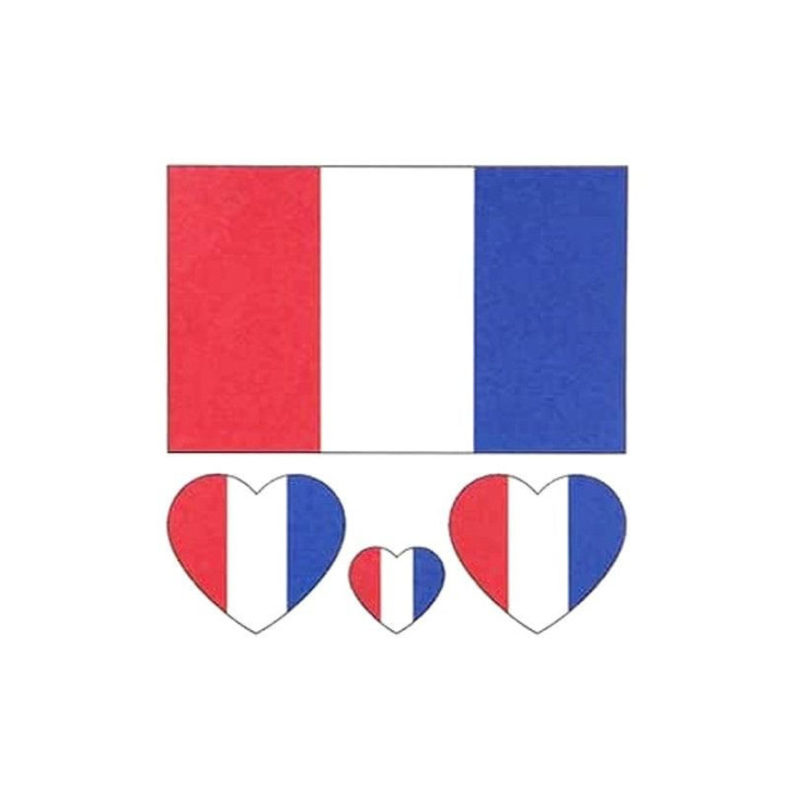 Tatouage éphémère France - Accessoire supporter Coupe du Monde