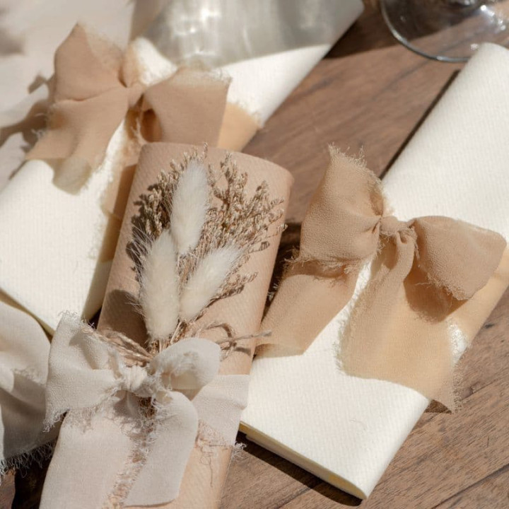 Ruban crêpe 4 cm x 5 m - Finition décoration baptême et mariage
