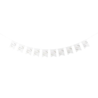 Guirlande communion blanc/or 3,5m - Article de fête