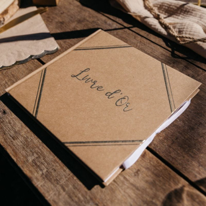 Livre d'or kraft/or - Article de fête