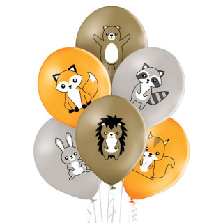 Ballons animaux de la forêt x6 - Décoration anniversaire enfant