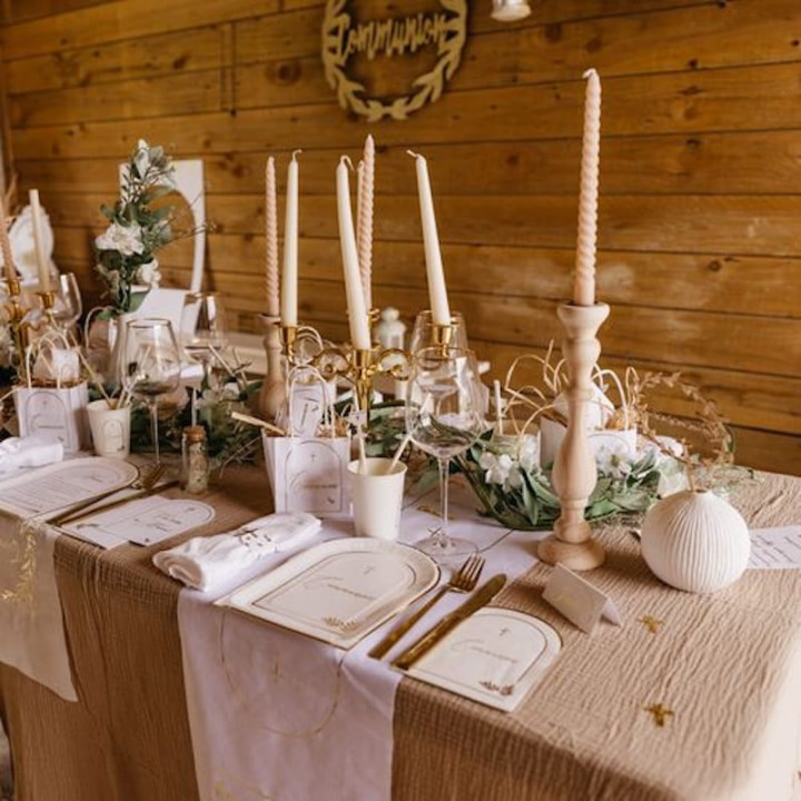 Guirlande fanions communion Pureté 1,3 m - Décoration cérémonie