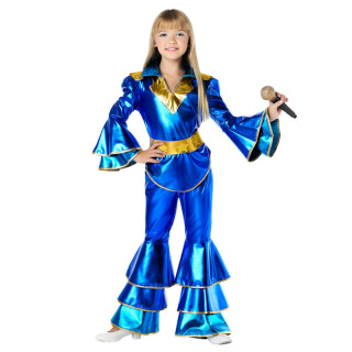 Costume enfant Dancing Queen bleu - Années 80