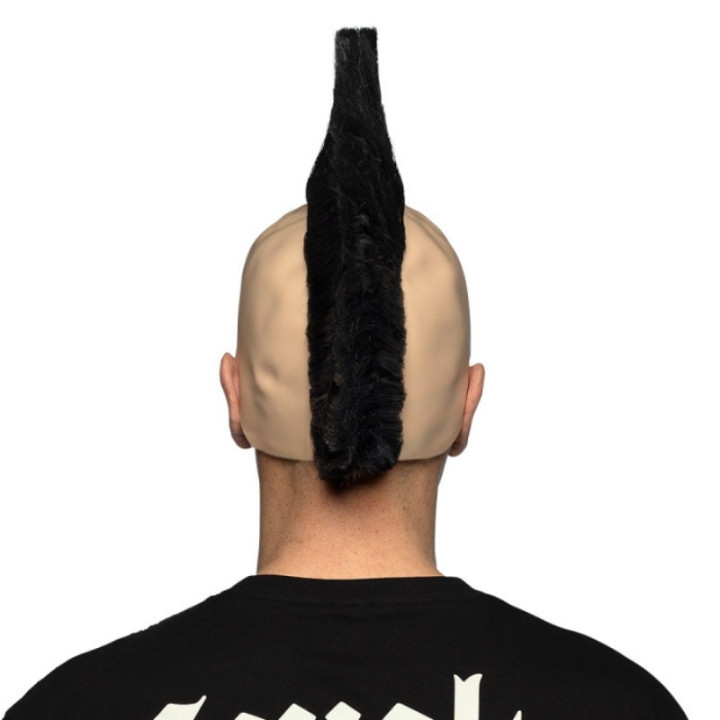 Perruque punk noire - Accessoire soirée et déguisement