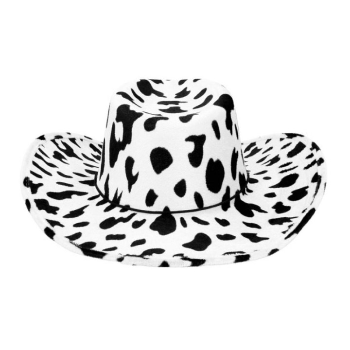 Chapeau cowboy imprimé vache - Costume western fête
