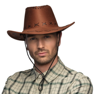 Chapeau cowboy nubuck blanc, noir ou marron - Costume western