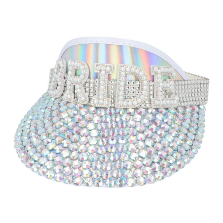 Visière Bride strass - Accessoire EVJF future mariée