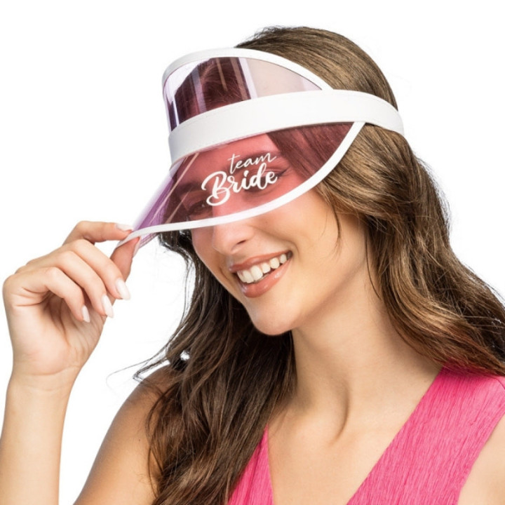 Visière rose Team Bride - Accessoire EVJF