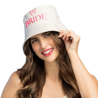 Bob blanc Bride - Accessoire EVJF future mariée