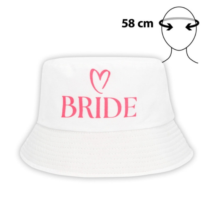 Bob blanc Bride - Accessoire EVJF future mariée