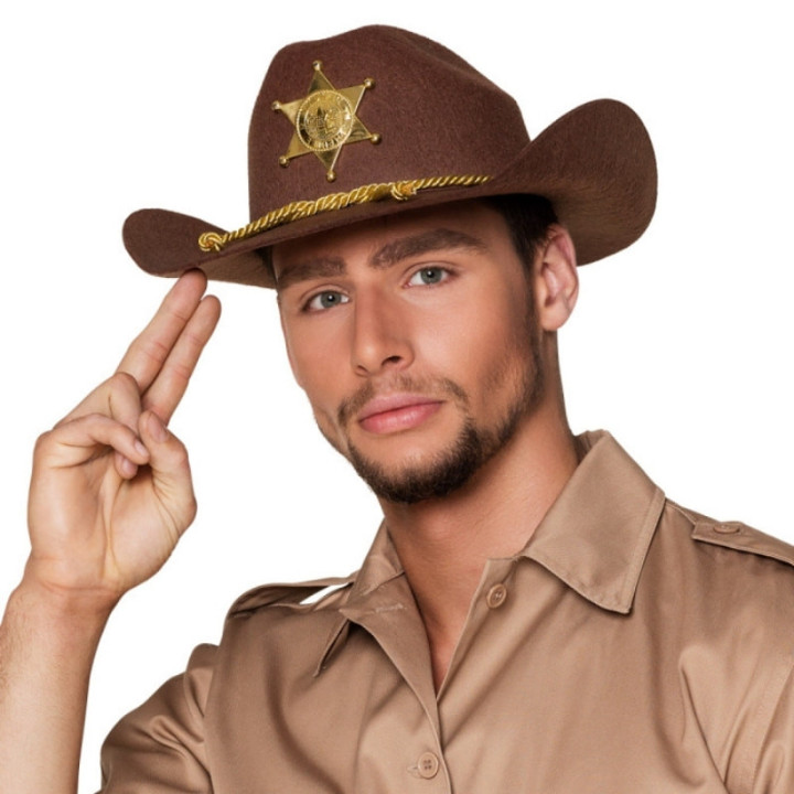 Chapeau shérif marron - Costume western