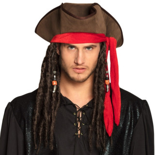 Chapeau pirate dreadlocks - Accessoire déguisement fête