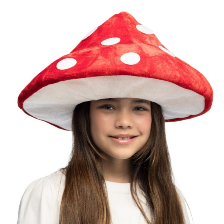 Chapeau champignon rouge - Accessoire déguisement fête