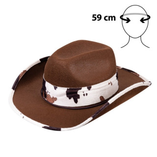 Chapeau cowboy Texas Bull marron - Costume western