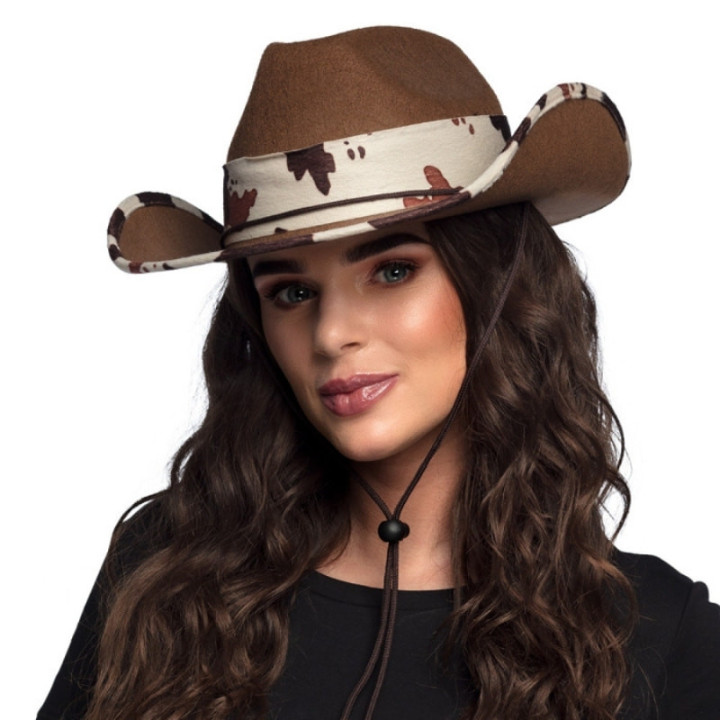 Chapeau cowboy Texas Bull marron - Costume western