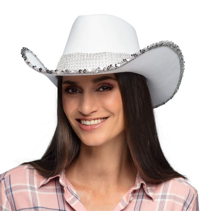 Chapeau cowgirl strass - Déguisements et accessoires