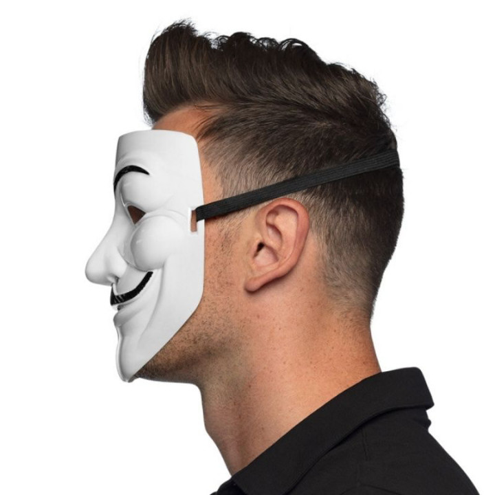 Masque adulte rigide Anonymous - Accessoire déguisement