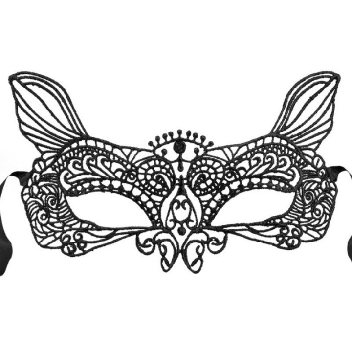 Loup dentelle noire - Accessoire déguisement