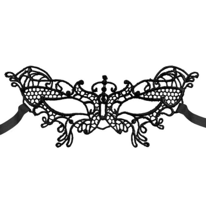 Loup dentelle noire - Accessoire déguisement