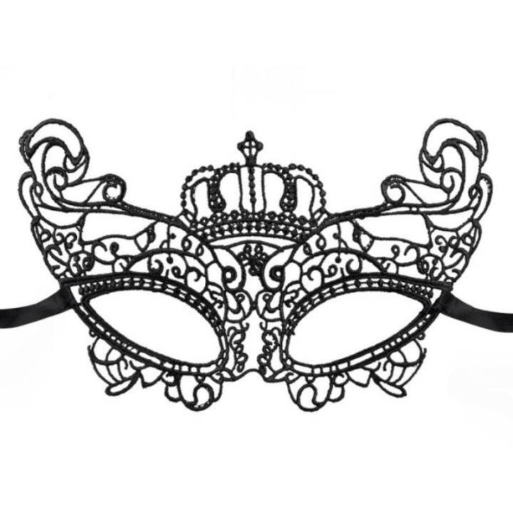 Loup dentelle noire - Accessoire déguisement
