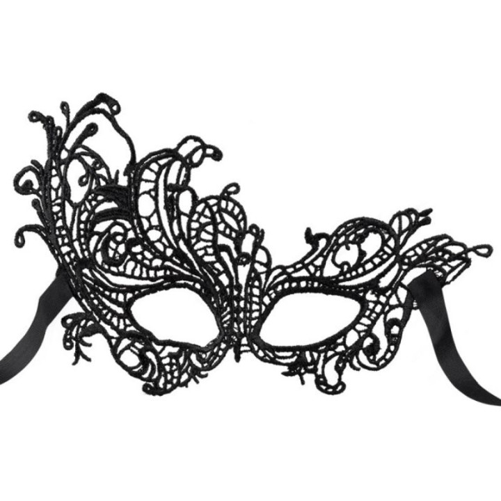 Loup dentelle noire - Accessoire déguisement