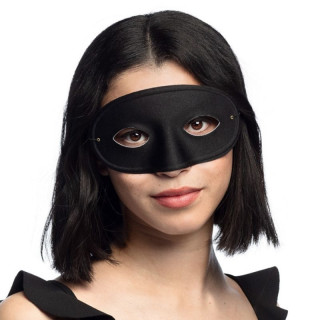 Loup tissu noir ou blanc - Masque soirée et déguisement