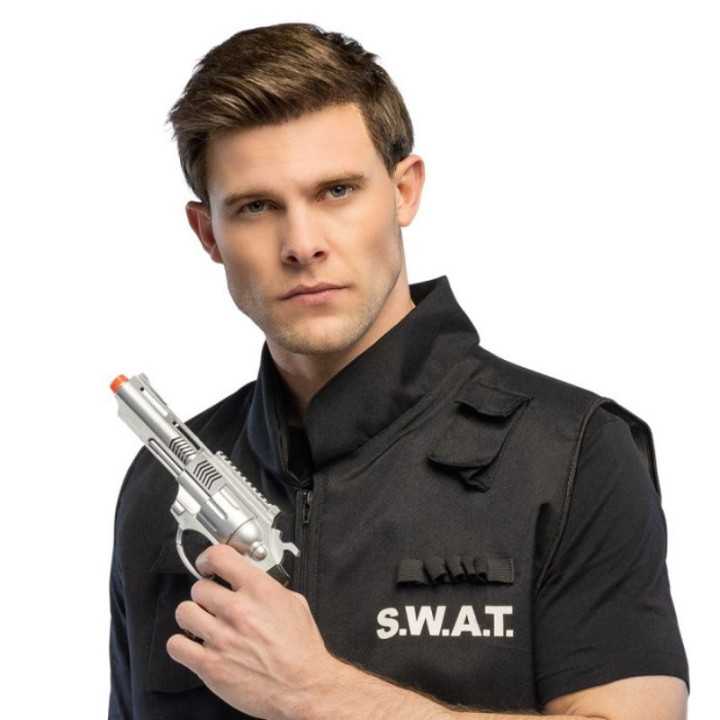 Pistolet policier sonore 25 cm - Accessoire déguisement