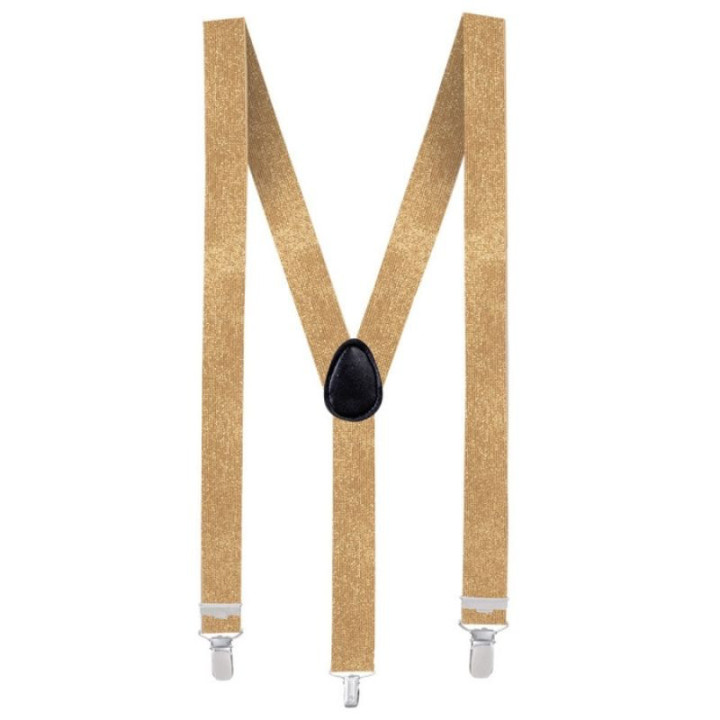 Bretelles pailletées or ou argenté - Accessoire fête