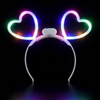 Serre-tête cœur lumineux - Accessoire fête et EVJF