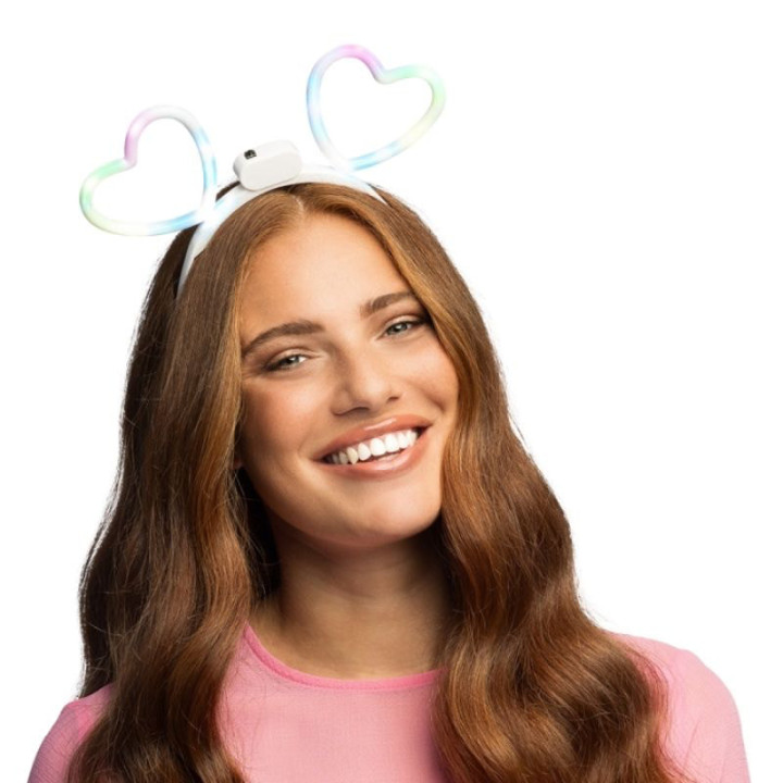 Serre-tête cœur lumineux - Accessoire fête et EVJF