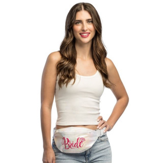 Sac banane Bride blanc - accessoire EVJF mariée