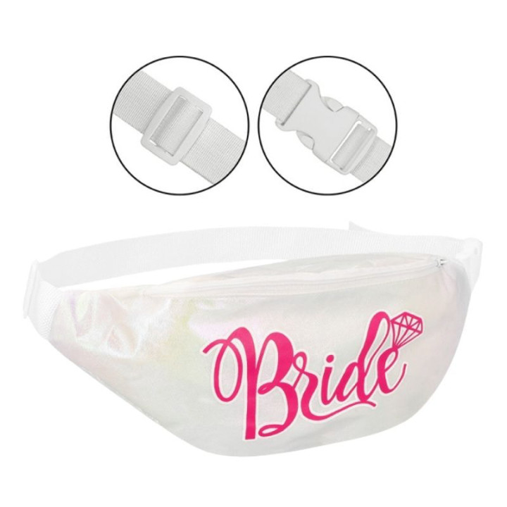 Sac banane Bride blanc - accessoire EVJF mariée