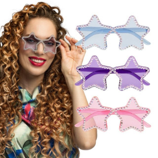Lunettes étoile strass - Accessoire fête