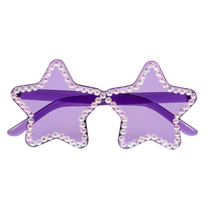 Lunettes étoile strass - Accessoire fête