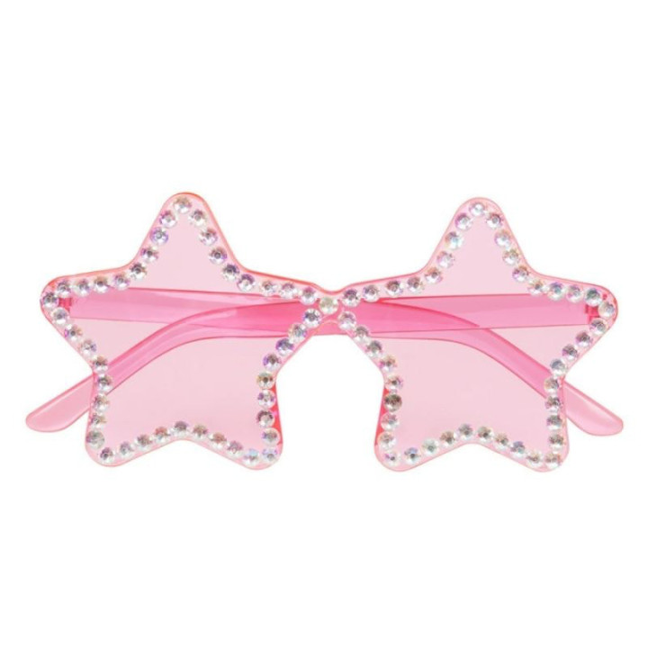 Lunettes étoile strass - Accessoire fête