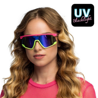 Lunettes sportives néon - Accessoire fête fluo