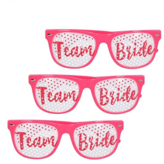 Lunettes Team Bride x3 rose - accessoire EVJF