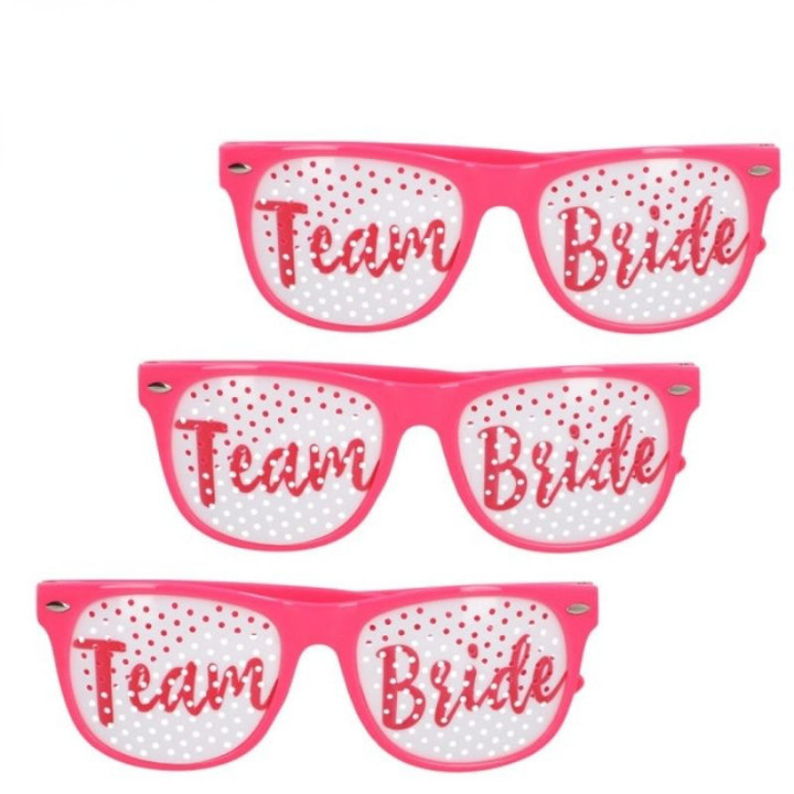 Lunettes Team Bride x3 rose - accessoire EVJF