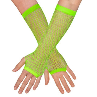 Mitaines résille fluo - Accessoire fête années 80